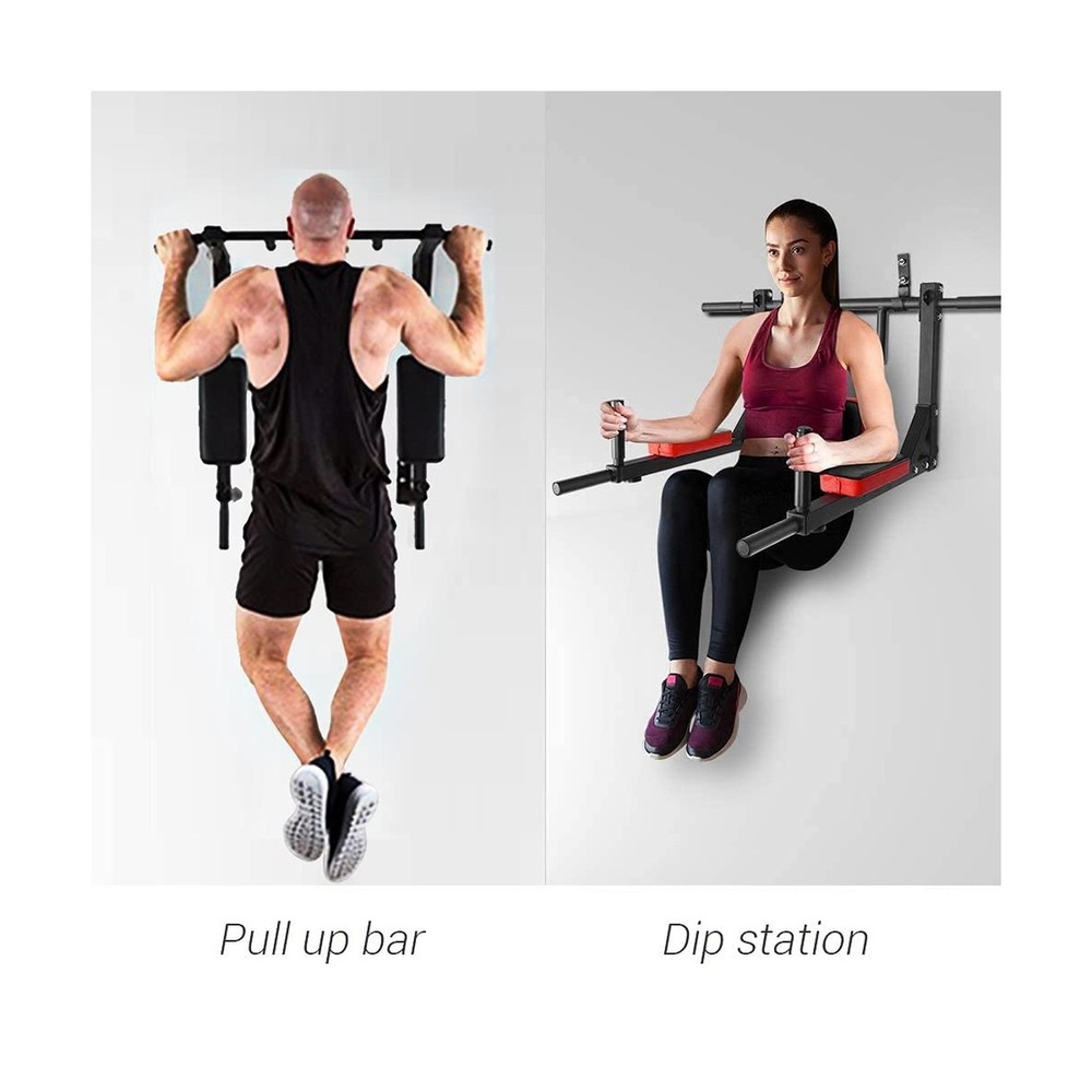 PLKO Wall Mount Pull Up Bar Wall Mounted Body Press Pull Up Bar Gym... Fast Ship