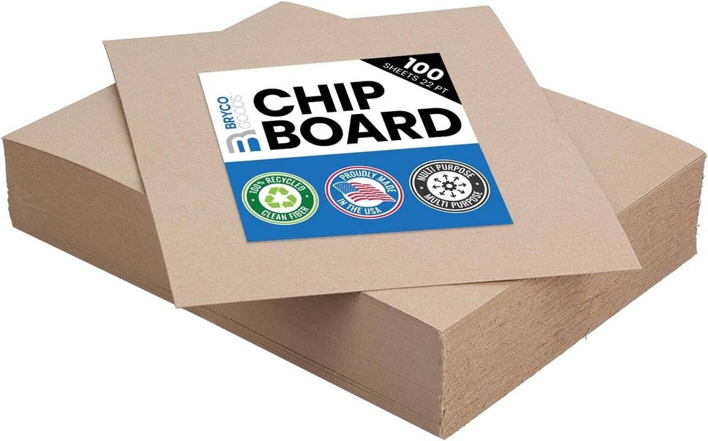 Versatile Kraft Chipboard Sheets - 100 Count, 8.5" x 11" for Creative Projects