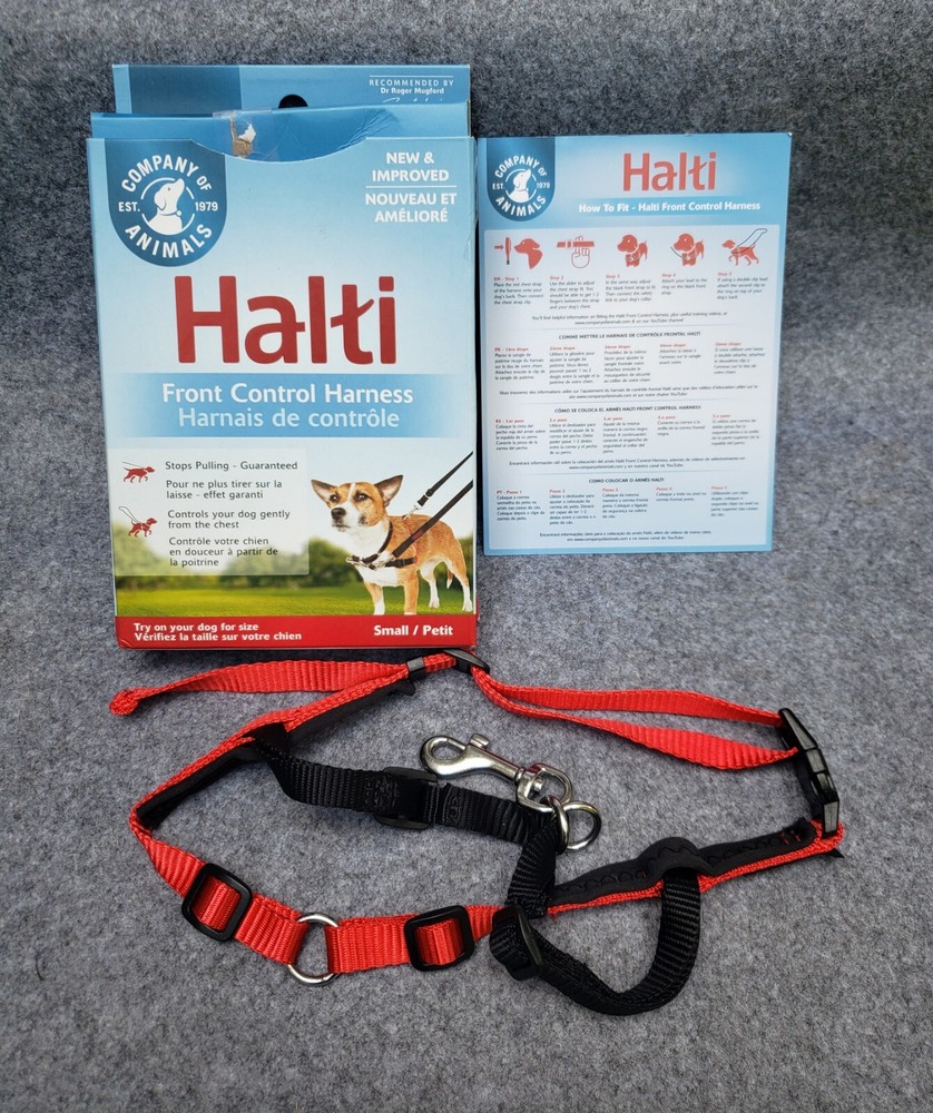 Halti Front Control Harness / Small ~ Red & Black ~ New