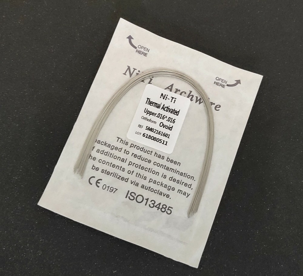 30 Packs 300Pcs Thermal Activated NITI Rectangular Arch Wire Dental Bows Ovoid