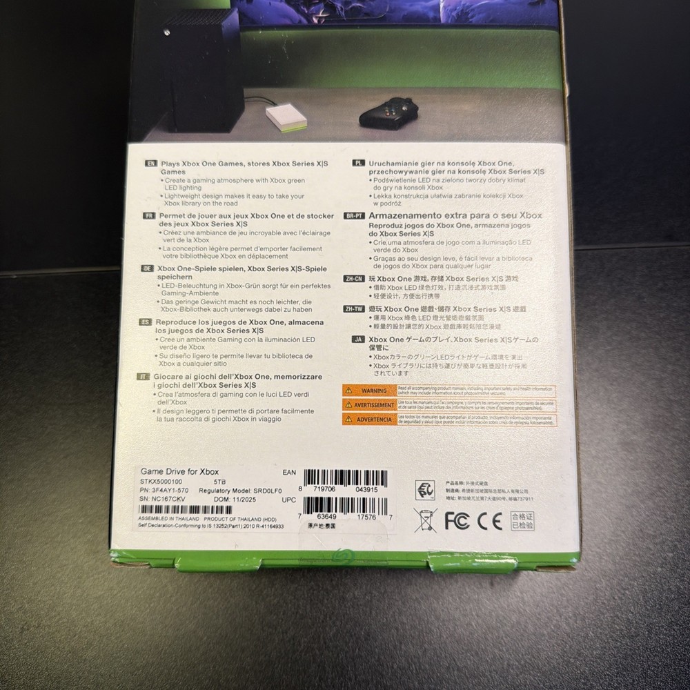 SeaGate External Gaming Hard Drive for Xbox 5tb