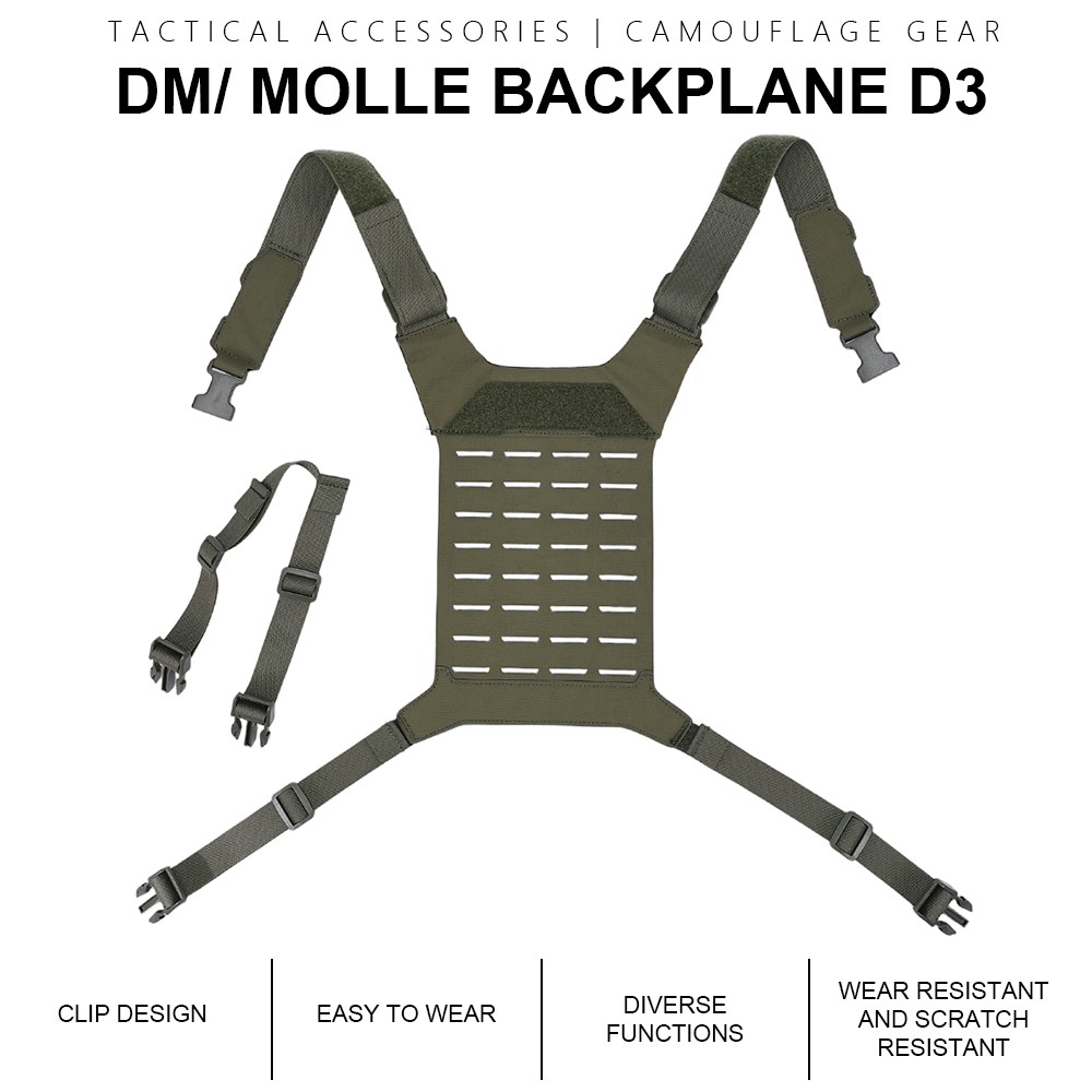 Tactical D3 SS MK Chest Rig Universal Vest MOLLE Back Panel Strap Mount Platform