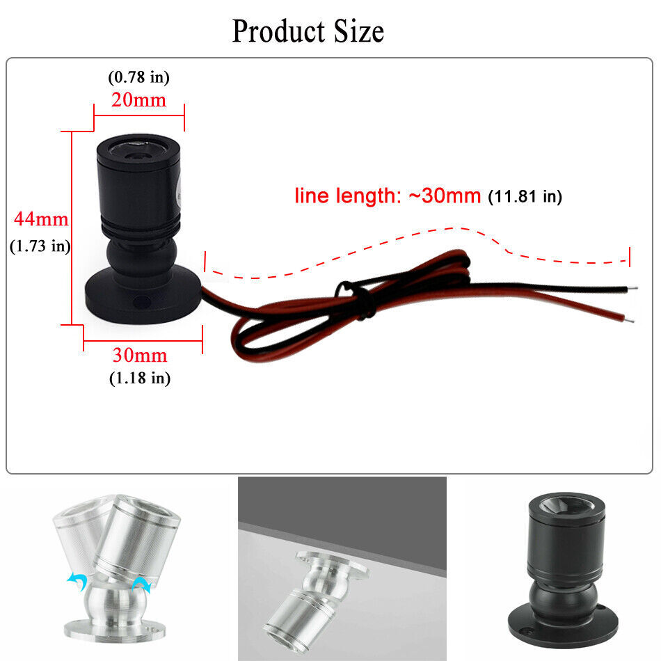 1W mini Spotlight Star Lamp DC12V Surface Mounted led Downlight 30 Angle