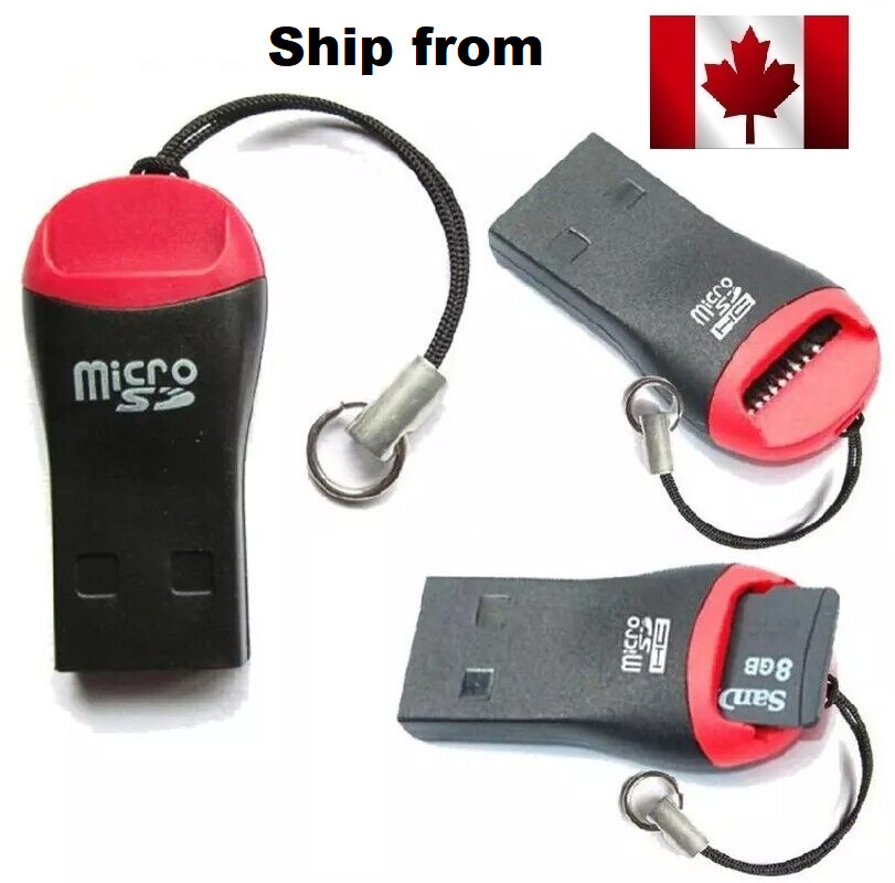 USB 2.0 ADAPTER MICROSD memory CARD READER TF FLASH MICRO SD SDHC / SDXC NOGB !