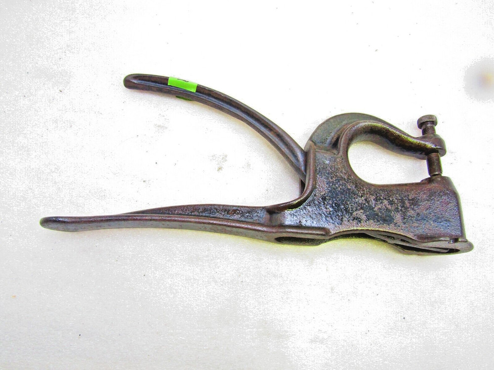 Rivet machine by Fulton, hand press cast iron