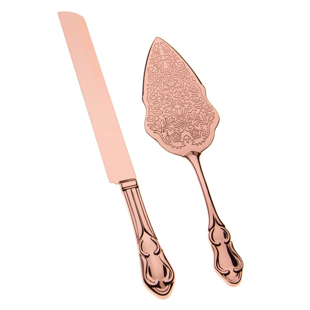 Cake Knife & Server Set, Rose Gold Cake Cutting Sets for Wedding, Anniversary...