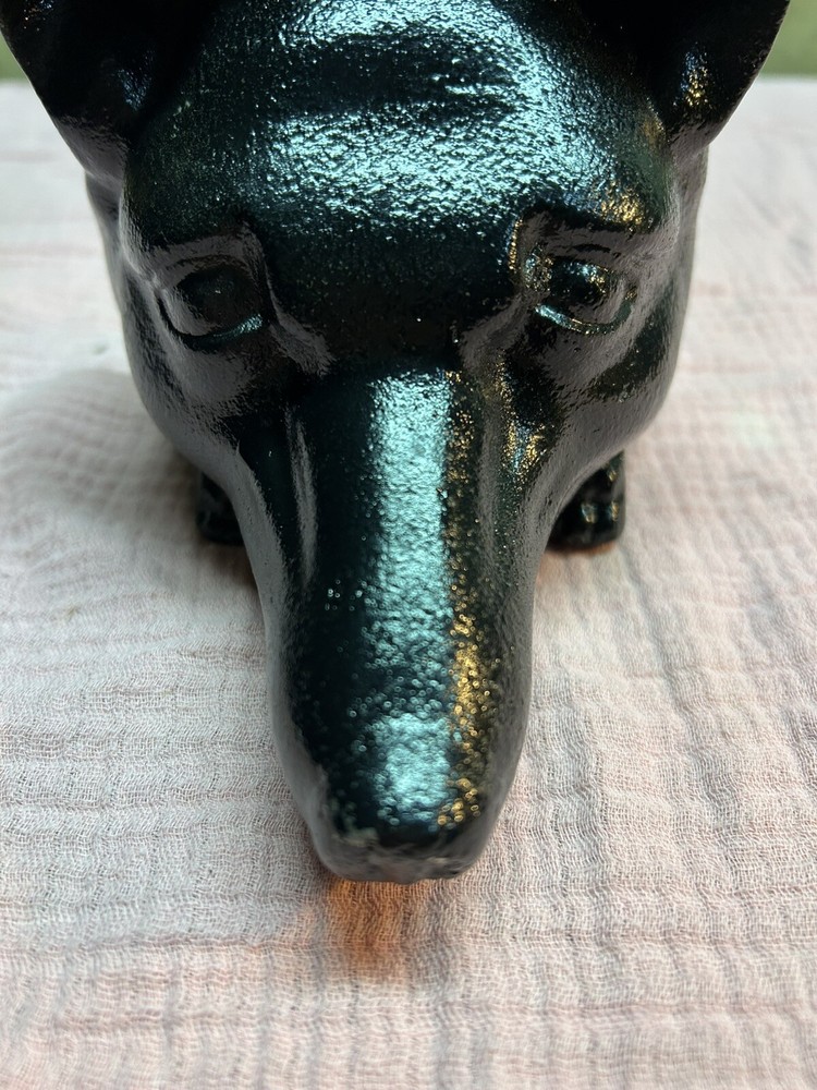 Vintage Fox Head Cast Iron Door Stop