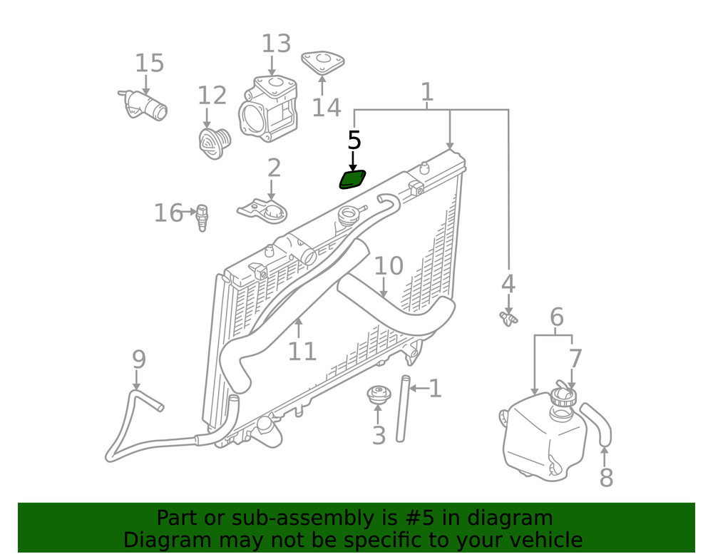 Genuine Mitsubishi Radiator Cap MR968532