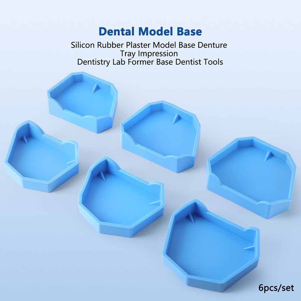 Dental Lab Silicon Rubber Plaster Model Base Denture Tray Impression Former Base