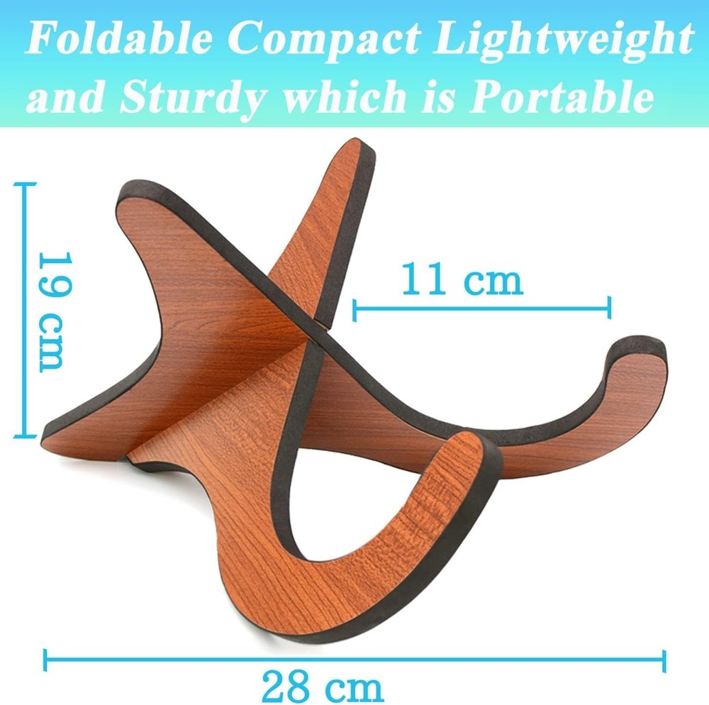 Elegant Wooden Folding Ukulele & Small Instruments Stand