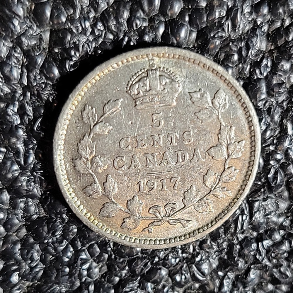 Canada 1917 Silver 5 Cents