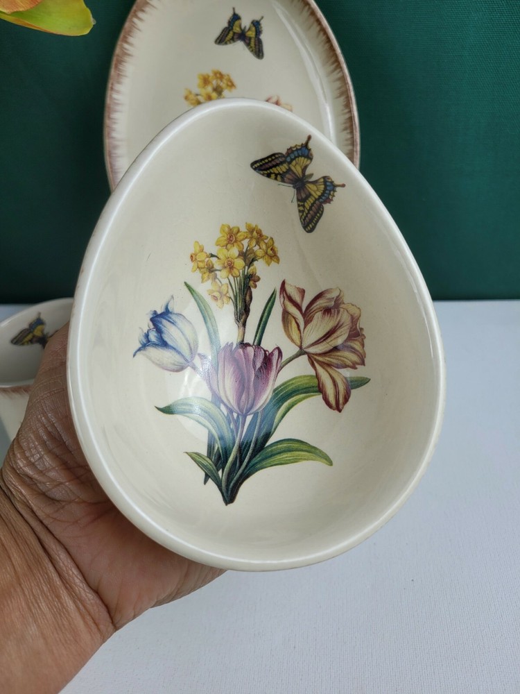 Easter Dinnerware Lot - Egg Shaped, Tulips, Bunny
