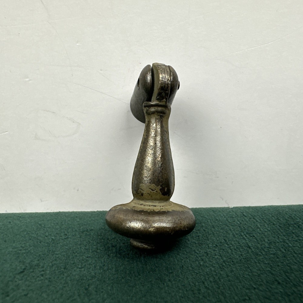 Vintage Brass Drop Pull Handle 1.75” Cabinet Drawer Knob 7691