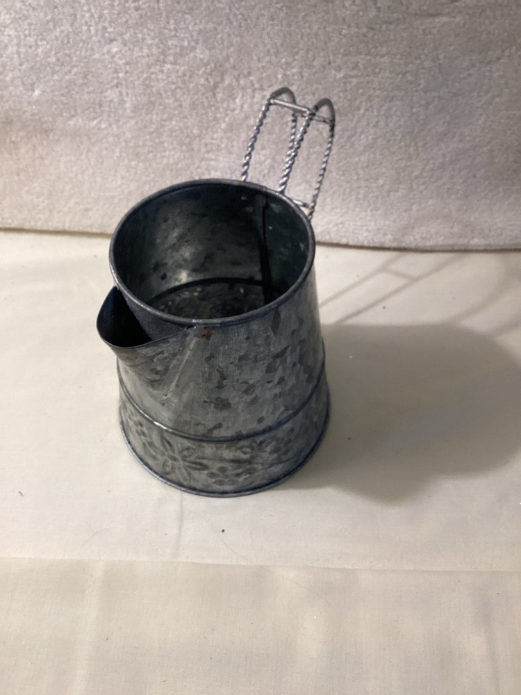 Mini Galvanized Watering Can Vintage Small 4.5 X 4.5 X 3