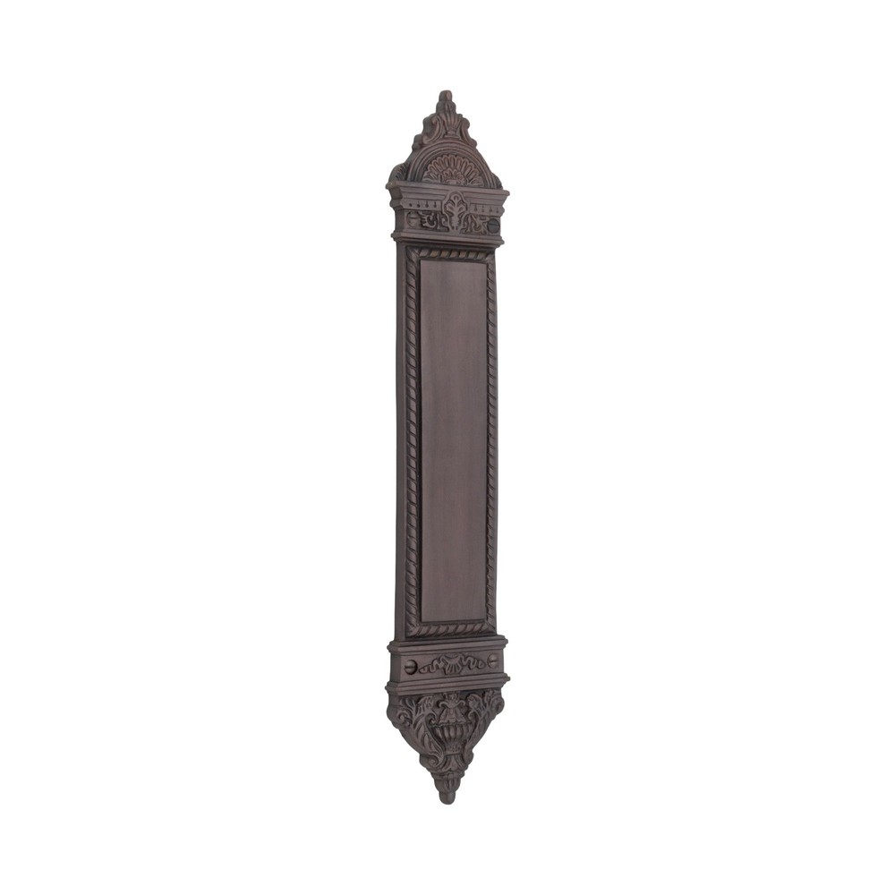 Solid Brass Push and Pull Door Handle Set - The Fan - Oil Rubbed Bronze
