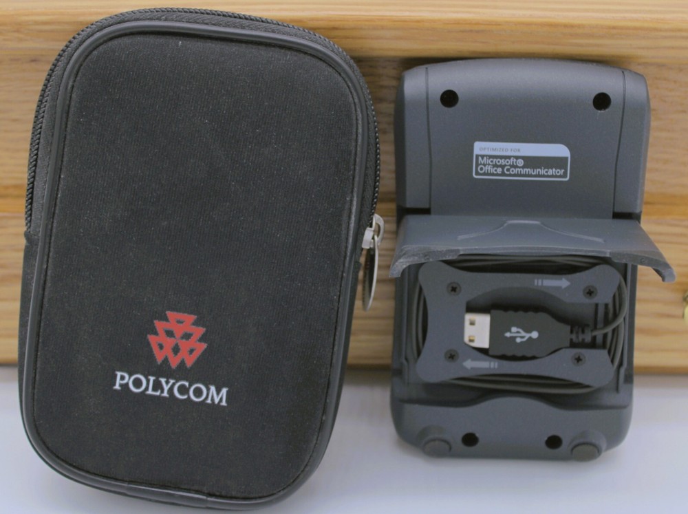 Polycom CX100 USB Speakerphone w/ Case Microsoft Office Communicator Tested