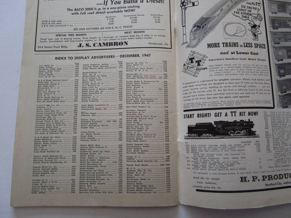 Model Railroader December 1947 Locos Benchwork Interurbans Nice! L@@K