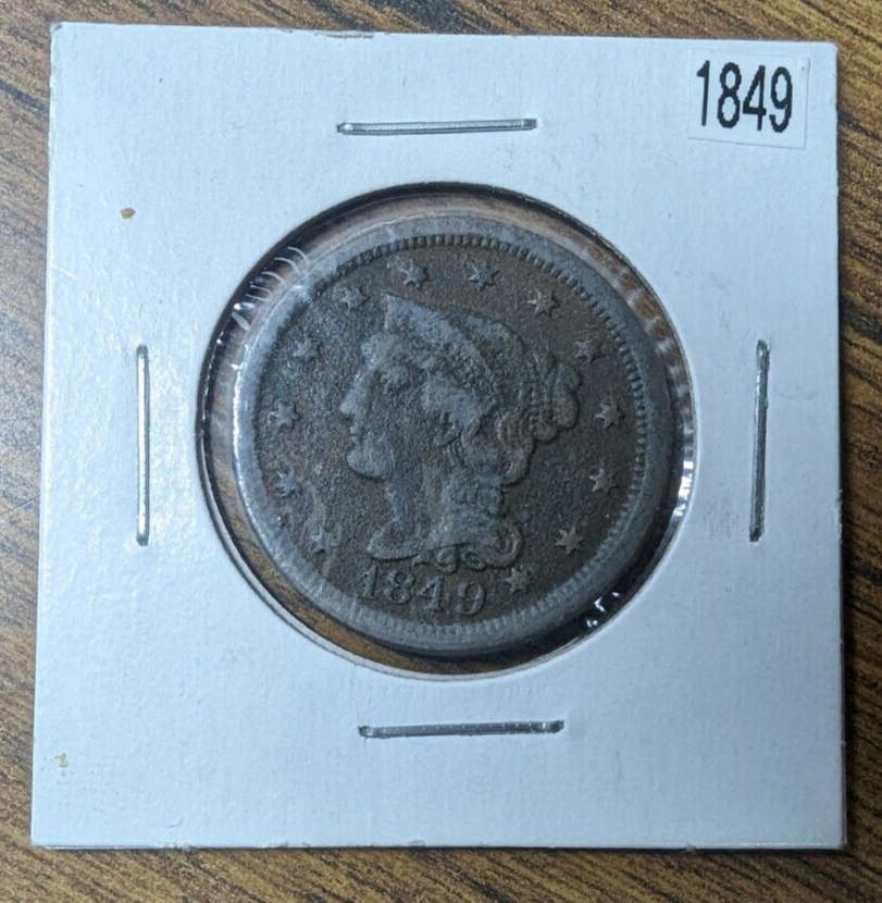 1849 Braided Hair Large Cent