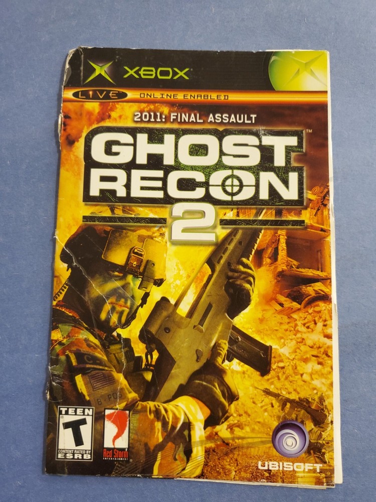 Ghost Recon 2 Original Xbox MANUAL ONLY Authentic