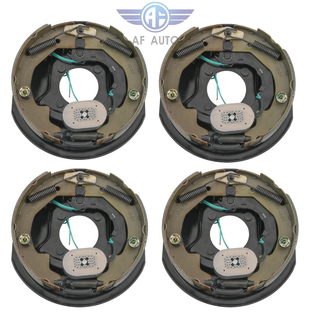 Four Electric Trailer Brake 10"x2-1/4" Self-Adjusting Assembly 3500 lbs