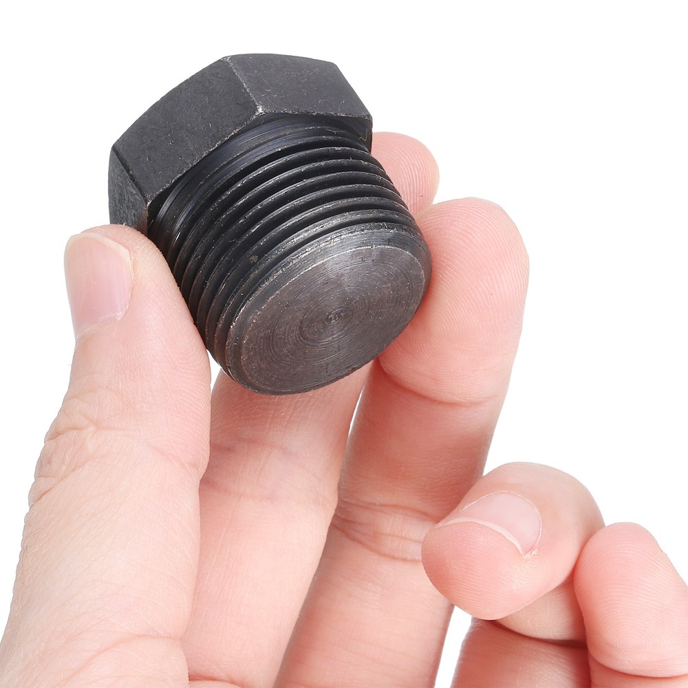 3/4 PT Male Outer Head Hex Thread Socket Pipe Plug Fitting, 5Pcs, Black