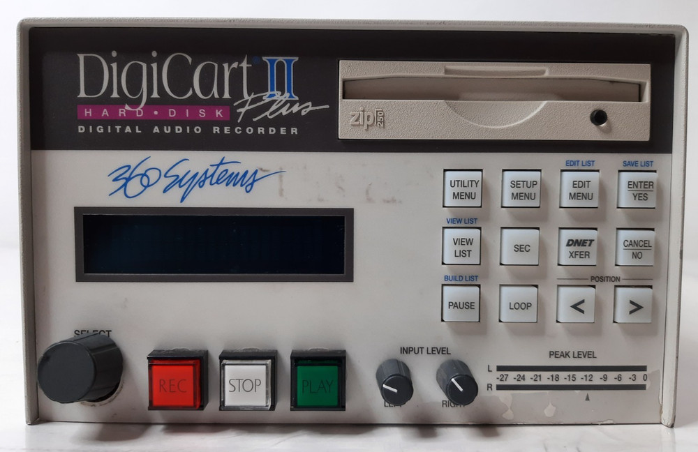 360 Systems DigiCart II Hard Disk Plus Digital Audio Recorder - Power Tested