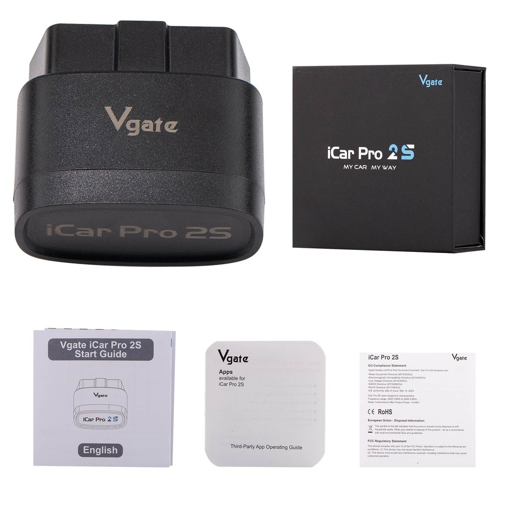 Vgate iCar Pro 2S Bluetooth OBDII Scanner Diagnostic Adapter Car Code Reader