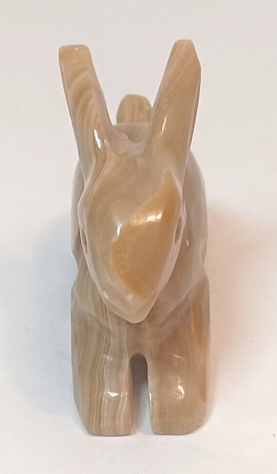 Carved Stone Rabbit 2.75" Long 2" Tall