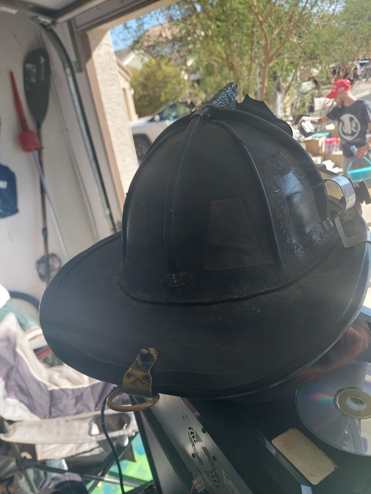 firefighter helmet leather
