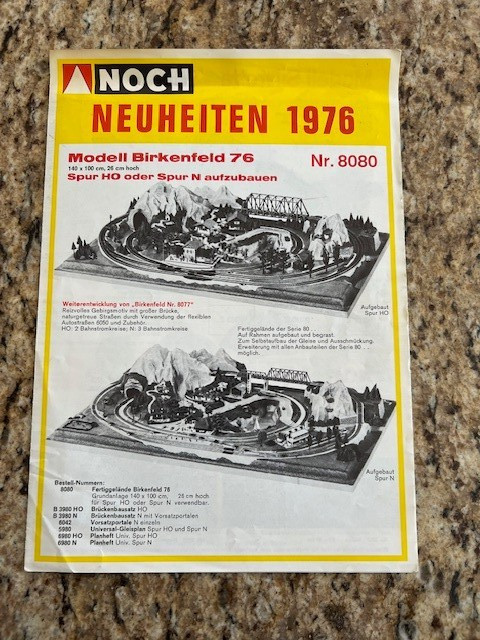 Noch Model Train and Railroad Accessories Catalogs 1976 German