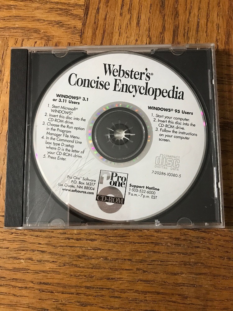 Webster’s Concise Encyclopedia PC Cd