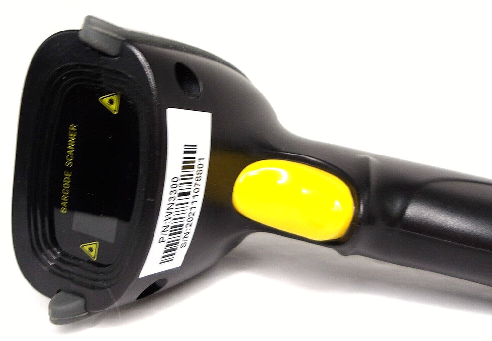 WoneNice Handheld USB Wired Barcode Scanner, Black, Model: WN3300