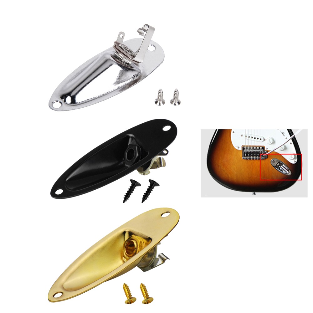 Loaded Boat Style Guitar Pickup Output Input Jack Plug Socket For FD Strat