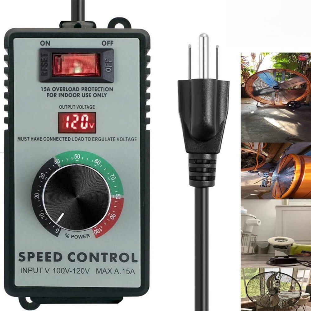 AC Motor Speed Controller 120V with Precise Voltage Control for Small Motors