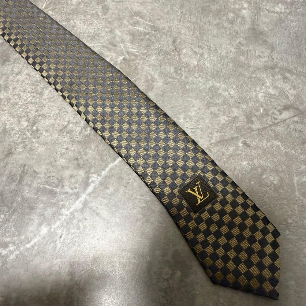 LOUIS VUITTON tie Monogram Damier Thick