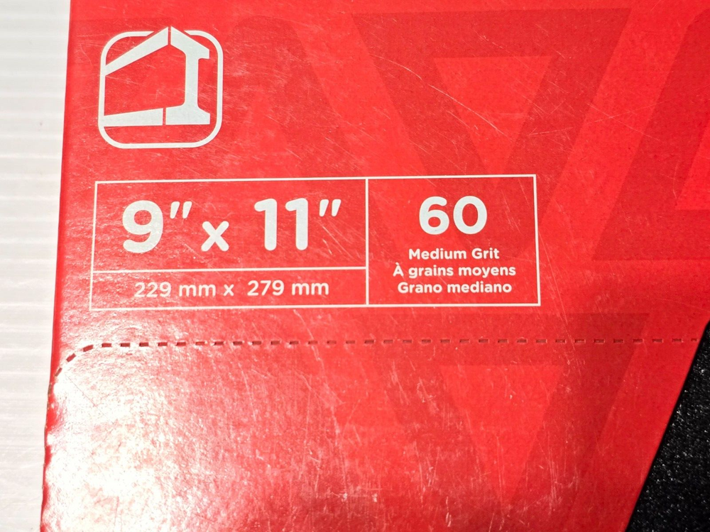 50 Pcs Task Sanding Sheet 9"x11" Medium 60 Grit Emery Abrasive Cloth Backing