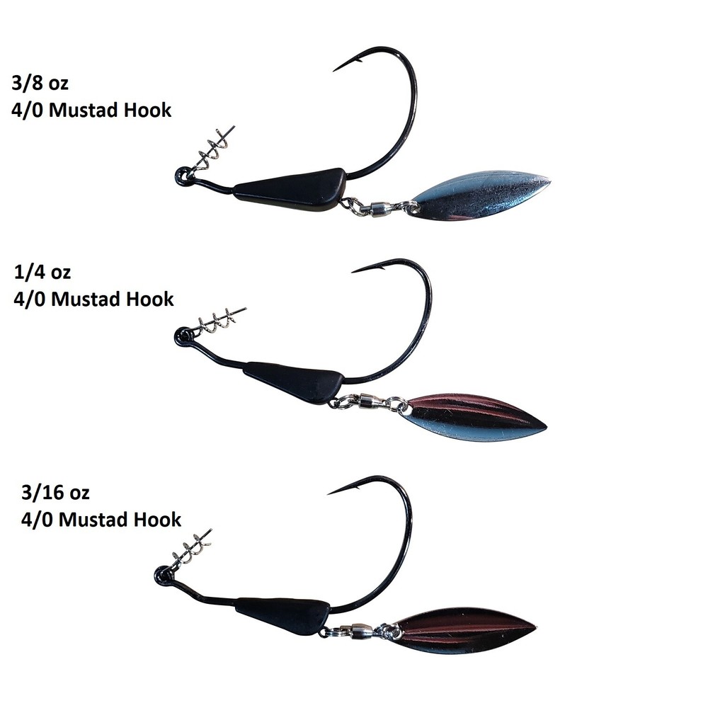 Bladed Swim Bait Tungsten Hooks ( 2 Pack )