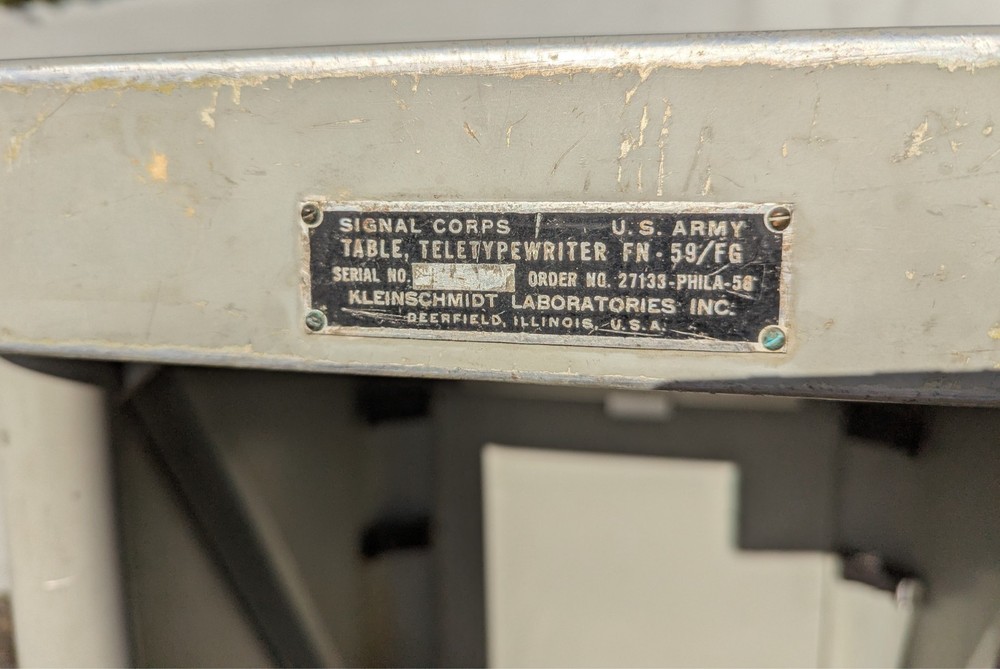 Kleinschmidt Lab Teletypewriter Table Stand