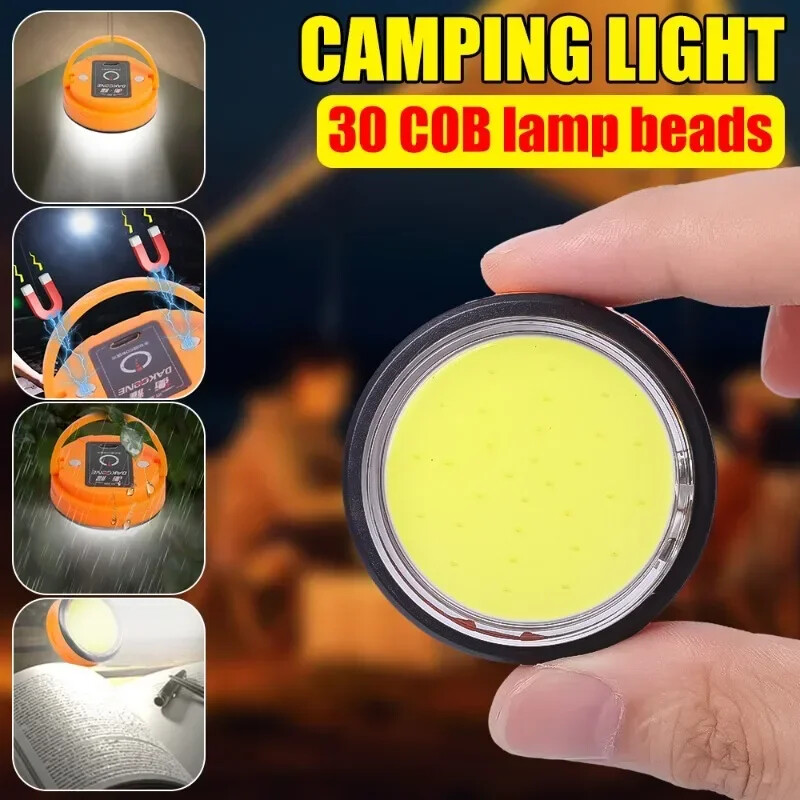 2Pack Mini LED Camping Lantern Portable Flashlight with Magnet Emergency Lantern