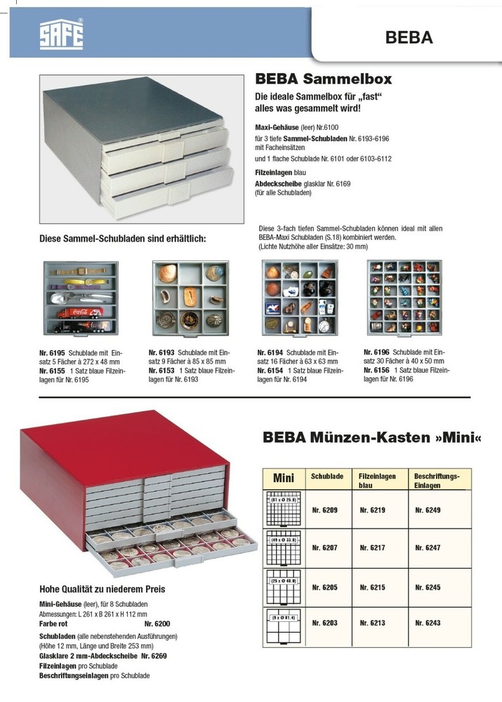 Safe 6100 Beba Coin Box Collection Box Maxi Case Empty