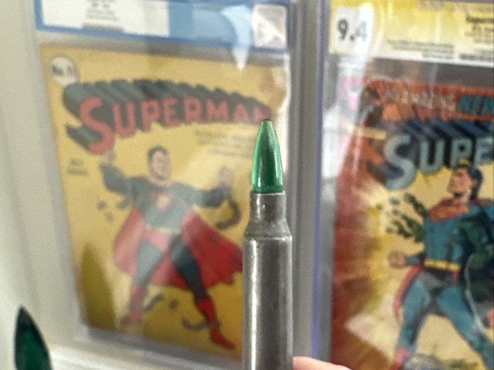 UNIQUE GIFT Kryptonite Bullet Lex Luthor Superman DC Action Comics Lexcorp .223