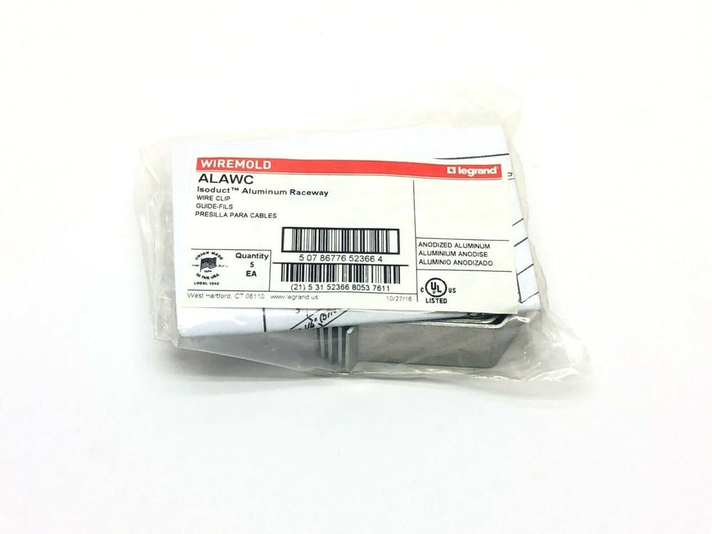 Wiremold ALAWC Wire Clip Fitting PKG OF 25