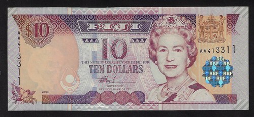 FIJI 10 DOLLARS 2002 PICK 106 UNC