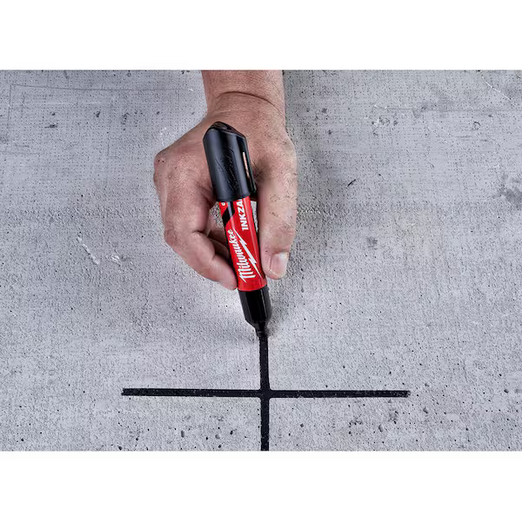 (3-Pack) INKZALL Black Large Chisel Tip Jobsite Permanent Marker