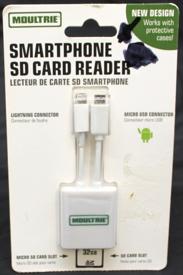 Smartphone SD Card Reader Moultrie Lightning Connector Micro USB Connector