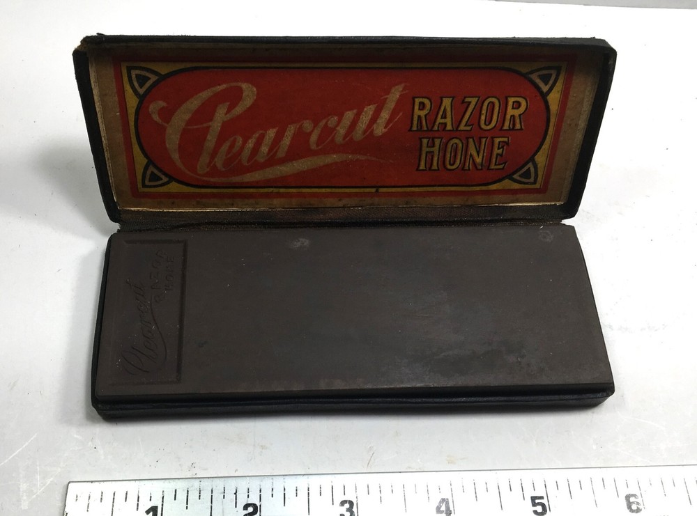 Vintage CLEARCUT Strop-Back Razor Hone - Original Package