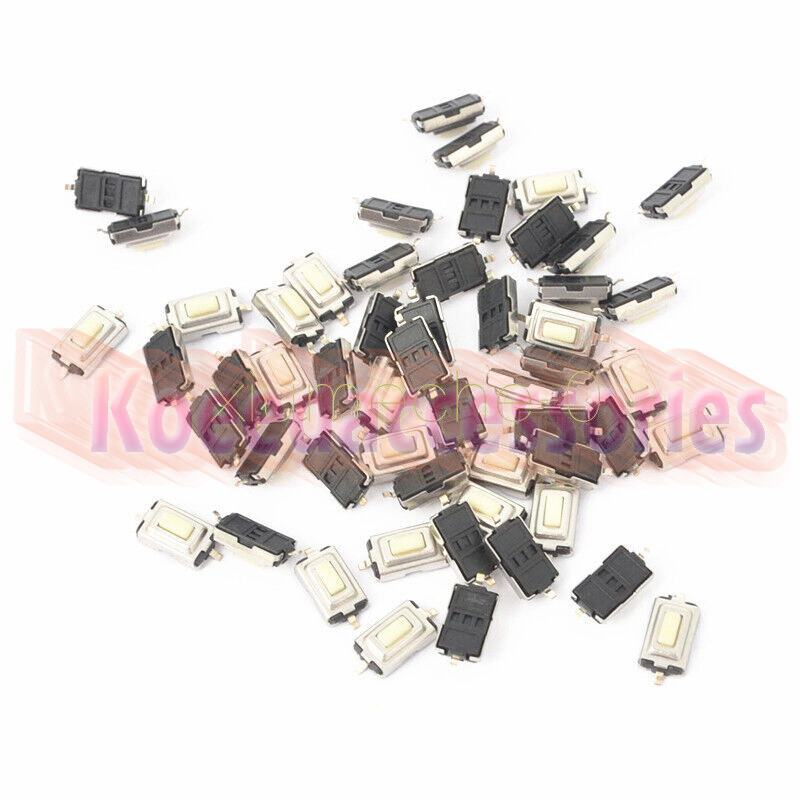200pcs 3X6X2.5mm Tactile Push Button Switch Tact Switch Micro Switch 2-Pin SMD.