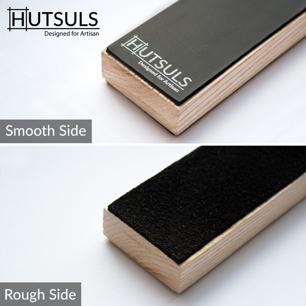 HUTSULS Double Sided Leather Strop Paddle Compound Knife Kit Sharpener Honing