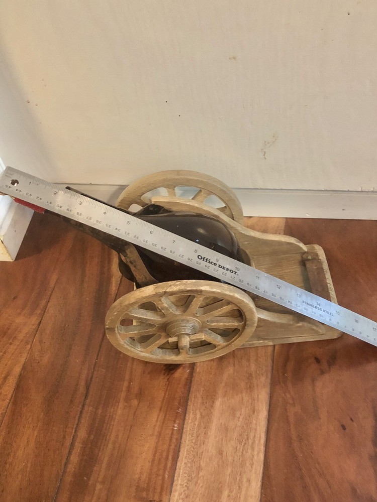 vintage bar decor Cannon On Wheels , Handcrafted.