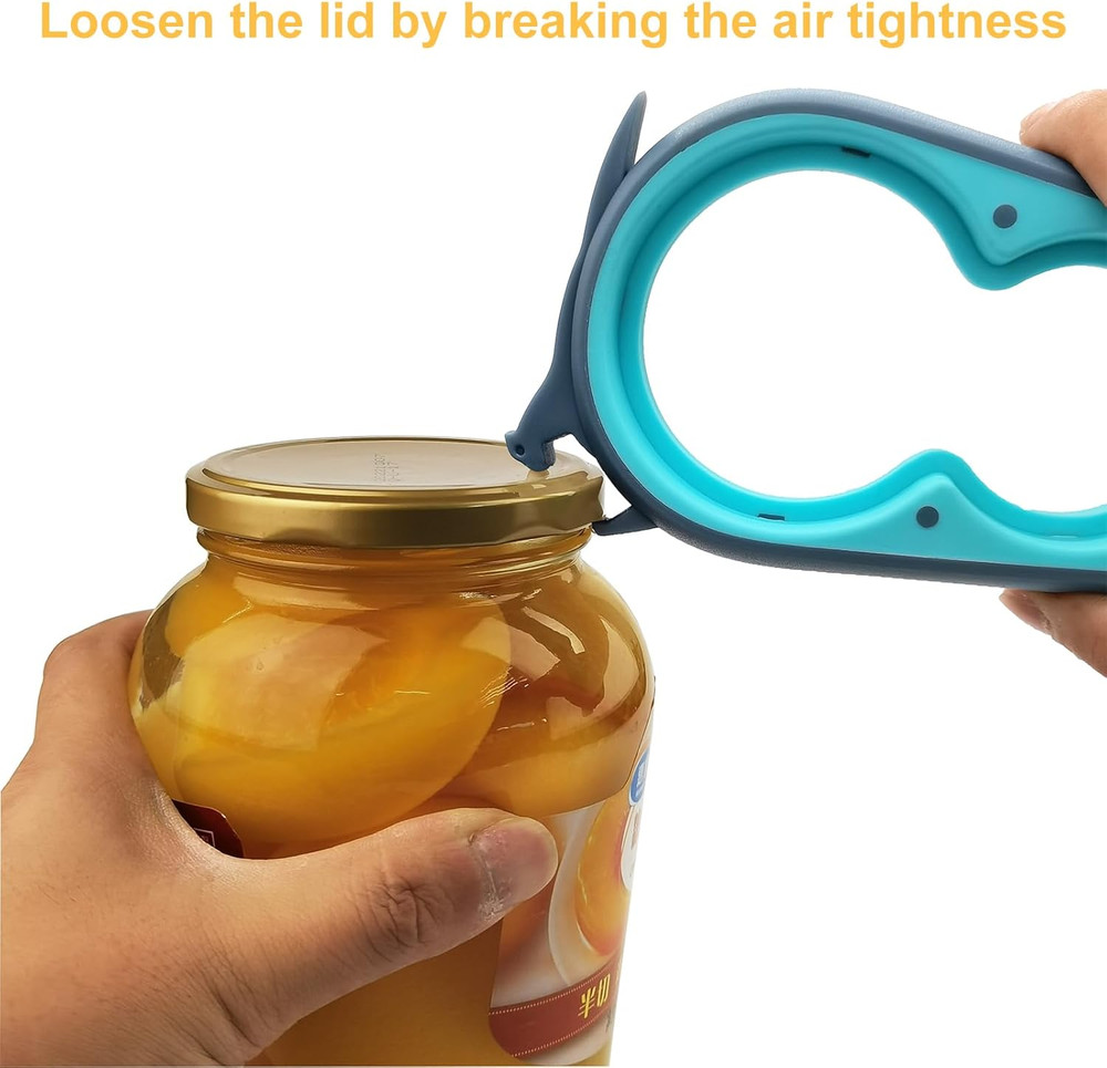 6-In-1 Jar Opener & Bottle Opener Set for Weak Hands - Multi-Function Kitchen...